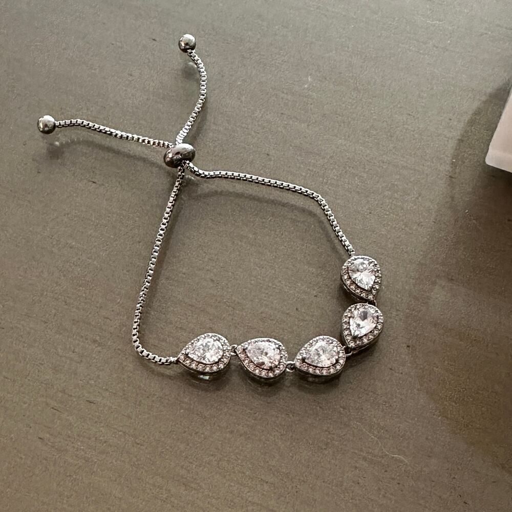 Cubic Zirconia Slider Bracelet